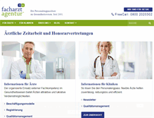 Tablet Screenshot of facharztagentur.de